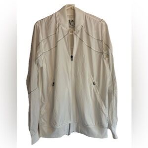 adidas Prime Blue Women’s Full Zip Jacket  Medium White / Off White Running